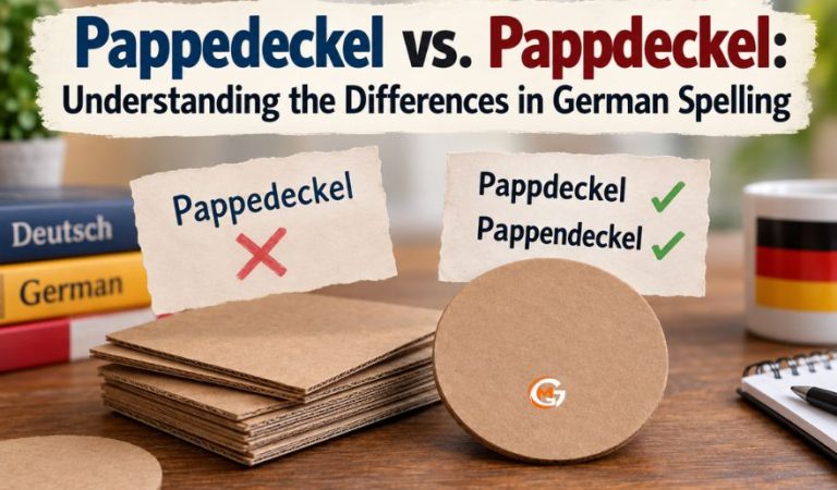 Pappedeckel vs. Pappdeckel: Understanding the Differences in German Spelling Pappedeckel